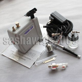   Airbrush Spray Paint Ink Air Compressor Kit Makeup Body Tattoo Hobby