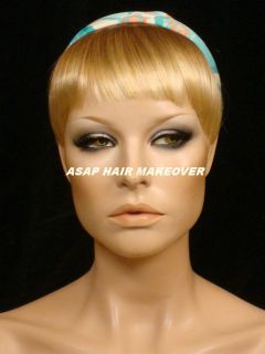 Multi Blonde Clip On Bangs Wig Hairpiece #24B27C