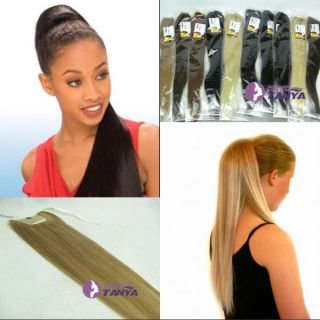 80g human hair high ponytail ,clip in 100% human hair ponytail 