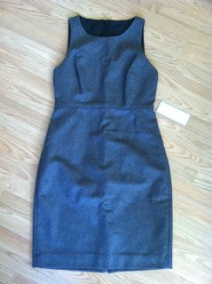 NWT J.Crew Collection Felted Wool Shift Dress Gray Size 6