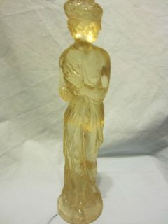 VINTAGE RAIN LAMP STATUE DIANA BY CREATORS CLEAR 12 1/2 INCHES