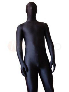 Full Body Black Unisex Lycra Spandex Zentai Suit S XXL