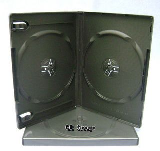   Standard 14mm Black Double (Multi 2, hold 2 Discs) CD DVD Case (dsp