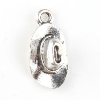   Wholesale Small Hat Plated Antique Silvery Alloy Pendants Findings