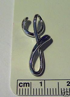 Sterling Silver Cursive Alphabet Letter Initial y Charm