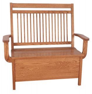 Mission Oak Benches Indoor Furniture Wooden Storage New