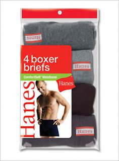 Men Hanes Cotton ComfortSoft Assorted Boxer Briefs