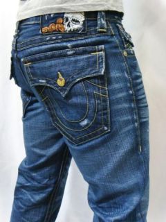 NWT TRUE RELIGION Brand Straight Leg Jeans Mens Ricky Premium Vintage 