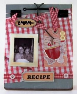 Embellished Cover Scrapbook RECIPE Journal 7.5 x 6 NEW