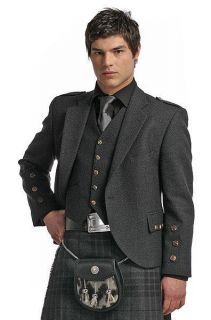 Scottish Tweed Jacket, Waistcoat, Kilt Jacket, & Vest