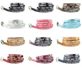   WORK(S) Humanity For All Regular Wrap Around Leather Bracelet $24 MSRP