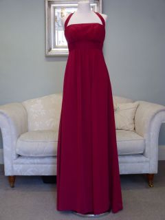 NEW Alfred Angelo 7016 Halter Neck Bridesmaid/Prom Dress UK 12 Berry 