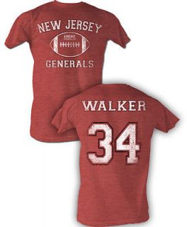 USFL New Jersey Generals T shirt Herschel Walker Adult Red Heather Tee