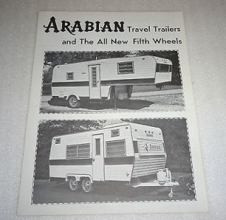 1970s ARABIAN TRAVEL TRAILERS/CAMPE​RS/FIFTH WHEELS BROCHURE