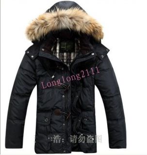   Mink Fur Hooded Down Jacket Parka Winter Warm Outwear Long Coats 33