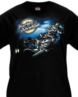 Harley Davidso​n Mens Joker Midnight Ride Black Short Sleeve Biker T 