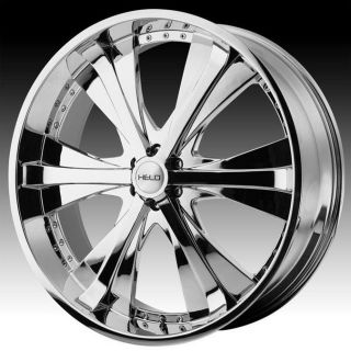 22 inch Helo chrome wheels rims 6x5.5 6x139.7 +30 / Silverado Sierra 