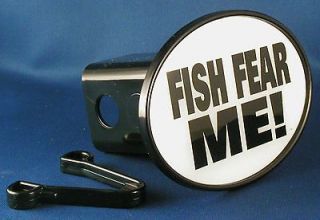 FISH FEAR ME TRAILER HITCH COVER Angling Flyfishing NEW Tow Truck RV 