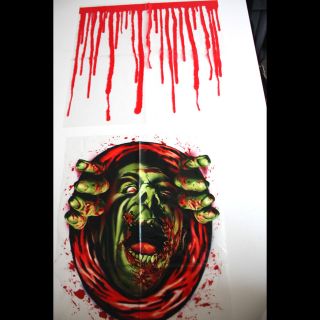 Haunted House Blood Monster~ZOMBIE GHOUL TOILET COVER~Halloween Party 