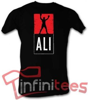 New Licensed Muhammad Ali Silhouette Lightweight Adult T Shirt S M L 