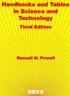 Handbooks and Tables in Science and Technology by Russell H. Powell 