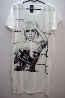 Lady Gaga Paparazzi Electronic Pop Rock Dress T Shirt L