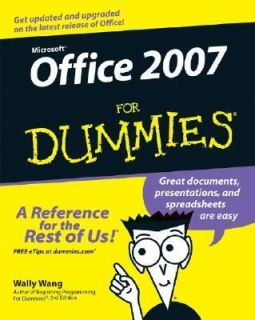 Office 2007 for Dummies by Wallace Wang 2006, Paperback