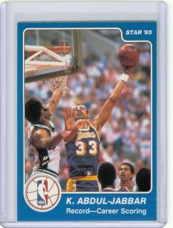 1984 85 Star #282 KAREEM ABDUL JABBAR Lakers Nrmt/Nrmt+