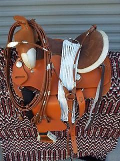 13 NEW TAN RAW HIDE OILED LEATHER WESTERN SADDLE PACKAGE GREAT BUY