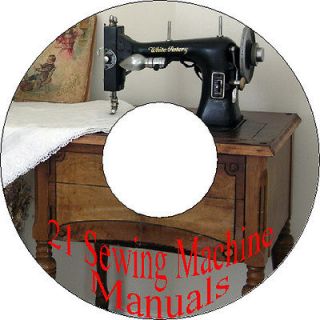 21 Sewing Machine Instruction Manual on CD Singer Pfaff Wheeler 