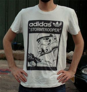 Mens Adidas Star Wars T Shirt Tee Size M White Stormtrooper