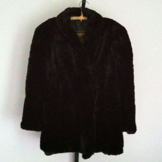 Womens Vintage Fur Coat Russeks Circa 1930s Black Unique & Rare