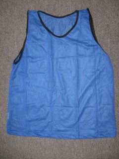 SET of 6 SCRIMMAGE VESTS PINNIES SOCCER YOUTH BLUE ~ NEW