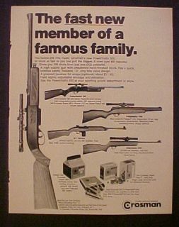 1971 Crosman Powermatic 500 BB Gun~M 1 Carbine Rifle C02 Print Ad