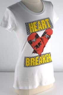 Abbey Dawn White Heart Breaker Tee Shirt Junior 3836