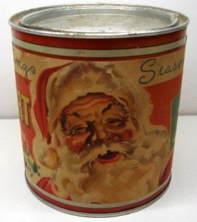 Antique/Vintage Christmas Prince Albert Tobacco Tin With Santa Claus 
