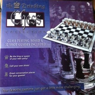   SHOT GLASS GAME CHESS SET glasses board DRINK BAR GAMES new ITEM