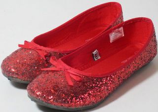Girls CHEROKEE DOROTHY Wizard of Oz RUBY RED SLIP ON SHOES Slippers 