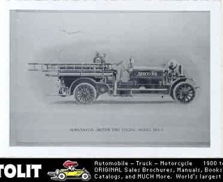 1915 Ahrens Fox MK3 Fire Truck Factory Photo