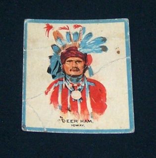 1933 Canadian Chewing Gum INDIANS Card No.48 DEER HAM, *Scarce* 