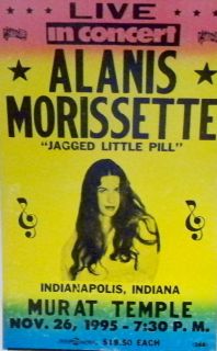 ALANIS MORISSETTE!! 1995 JAGGED LITTLE PILL PROMO TOUR POSTER!!