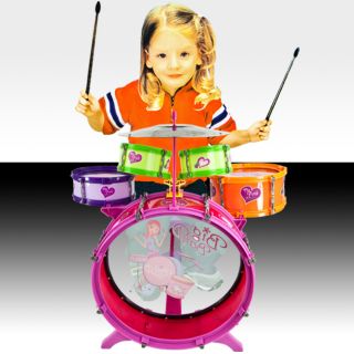   Boy Kids Drum Set Kit Toy Children Musical Band Instrument Playset