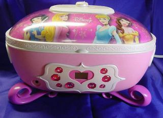 Disney Princess CD Player & Jewelry/Make u​p Box w/Mirror