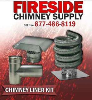   20 316Ti Stainless Steel Flexible Chimney Liner Tee Kit .006 Thick