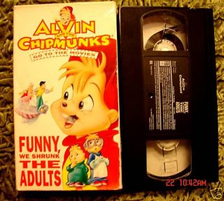 Alvin and the Chipmunks Funny, We Shrunk The Adults VHS