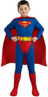 Childs Boys SUPERMAN Halloween Costume S Small M Medium L Large Kids 