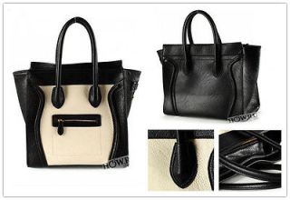   Girl Leather Satchel Luggage Tote Bag NANO Smile Bag Ladies Handbag