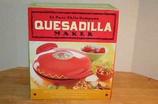El Paso Chili Company Quesadilla Maker & Recipes Book Quick and Easy 