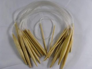1PC 16 40cm Circular Bamboo Knitting Needles, Size Choice: 2.0mm 12mm