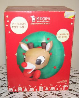 INFLATABLE 2.8 FOOT RUDOLPH THE RED NOSED REINDEER AIRBLOWN UL LISTED 